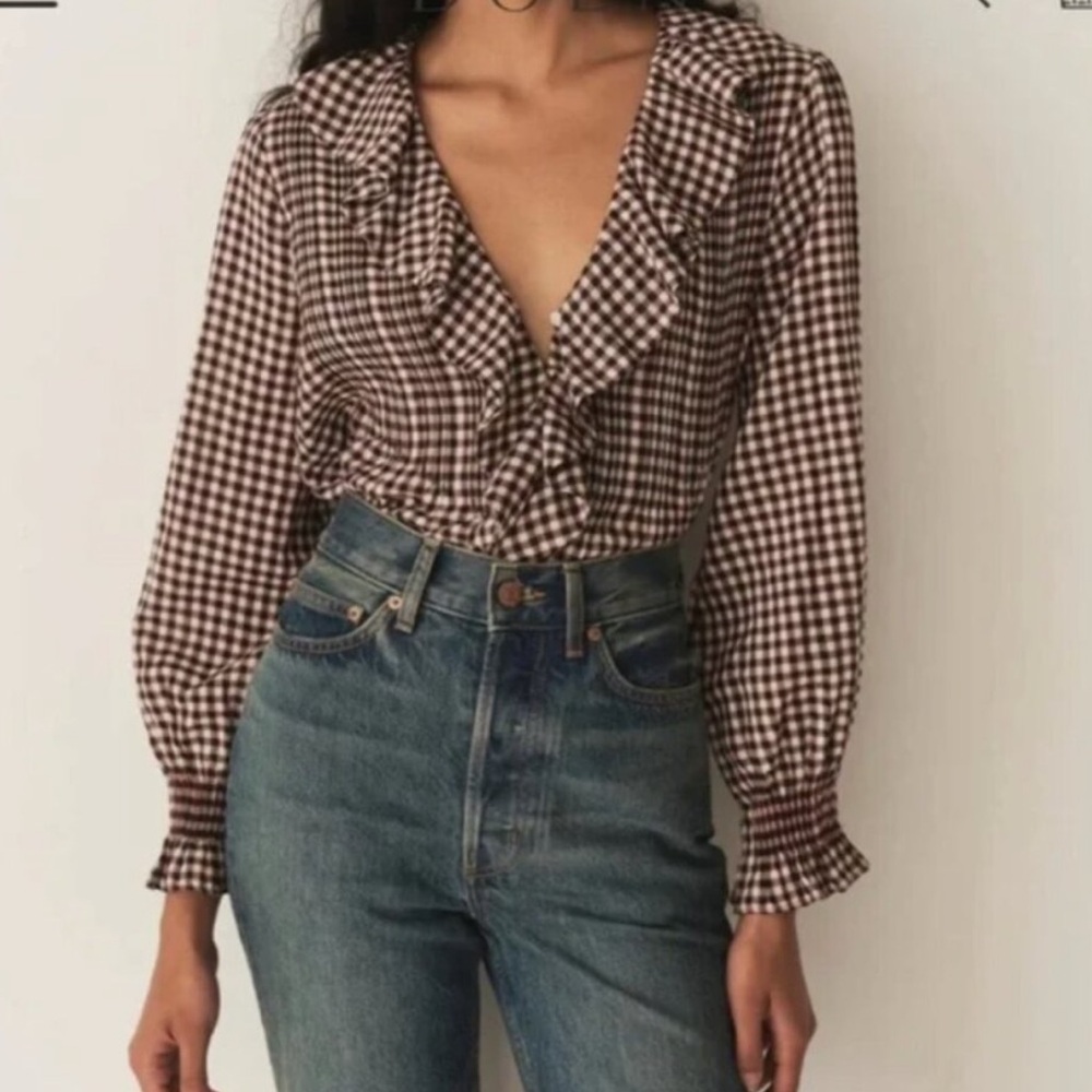 Dôen Hardy Top in Delphine Plaid Size S